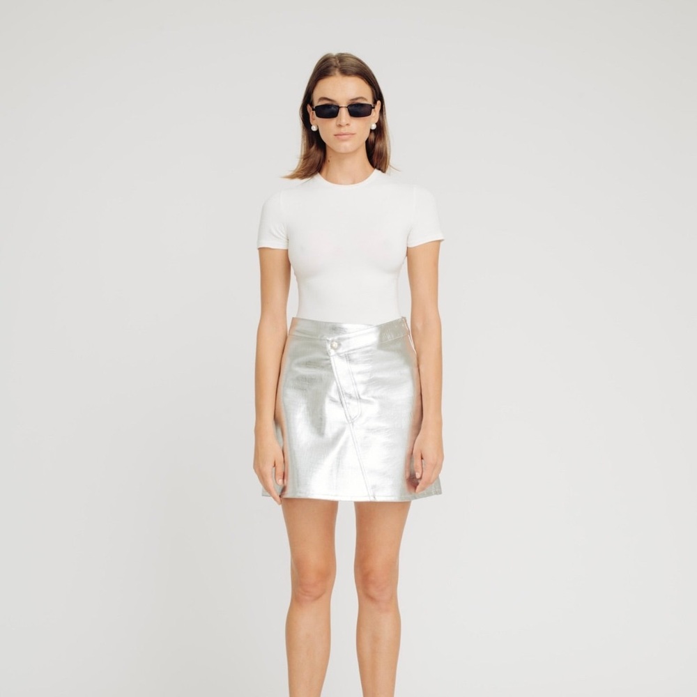 ronny kobo metallic donnie skirt